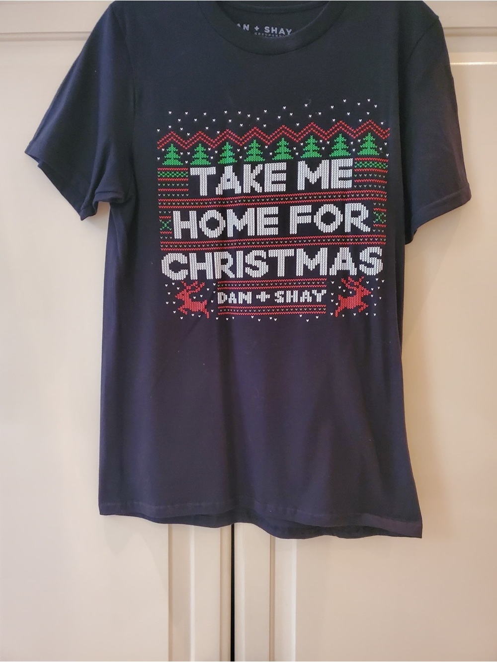 "Take Me Home for Christmas" Navy Holiday T-Shirt